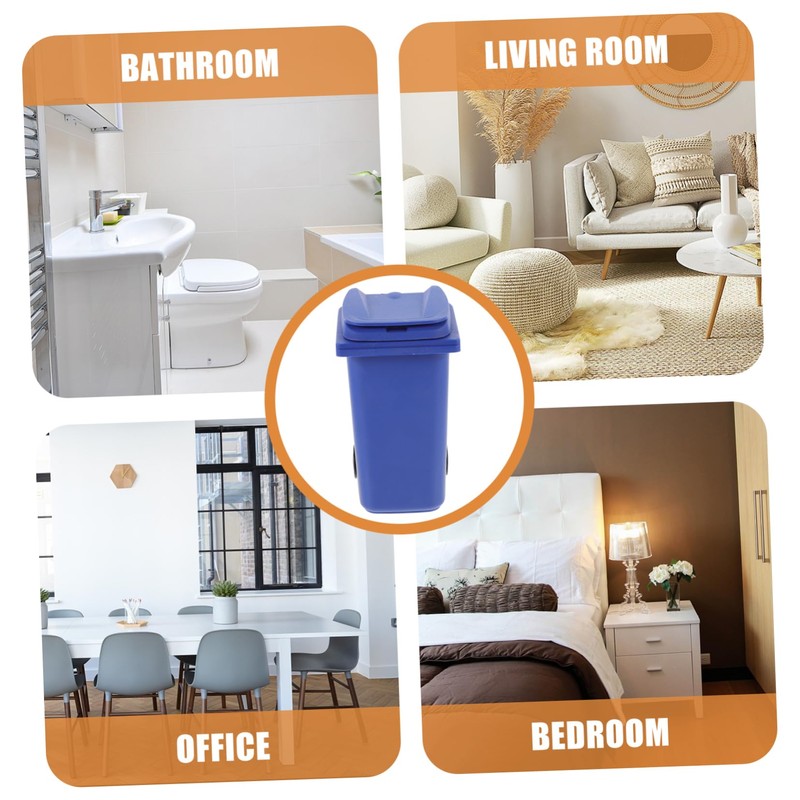 Operitacx Miniature Desk Trash Bin Multifunctional Wastebasket for Home and