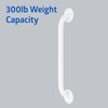 Medline White 16” Grab Bar for Shower & Bathtub, Independence