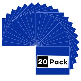 HTVRONT Royal Blue HTV Heat Transfer Vinyl Bundle: 20 Pack 12" x 10" Royal Blue Iron on Vinyl for T-Shirt, Royal Blue Heat Transfer Vinyl for Cricut, Silhouette Cameo or Heat Press Machine