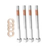 Dixhills Injector Clamp Bolt with Washer Seal Kit Compatible with