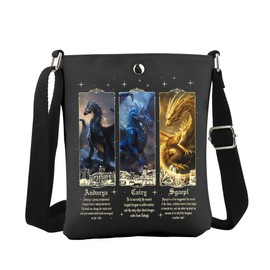 WCGXKO Romance Book Inspired Crossbody Bag Fantasy Reader Gift Empyrean Series Gift Dragon Rider Merch (TAIRN Cro CA)