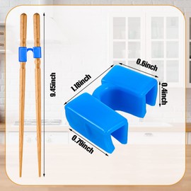 Tessco for you 5 Pairs Training Chopstick Helpers Reusable Chopsticks for Beginner Non Slippery Replaceable Practice Heat Resistant Holder with Clip for Trainer(Wood,Multi Colors)