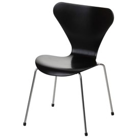 Fritz Hansen 840180 Miniature Seven Chair, 3.3 x 3.3 x 5.1 inches (8.5 x 8.5 x 13 cm), Black