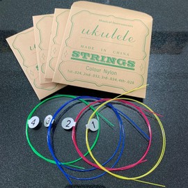 RAUYIVANY Ukulele strings, 4 Packs Colorful Nylon Ukulele strings, Replaceable Ukulele Accessories，Suitable for beginners and skilled enthusiasts
