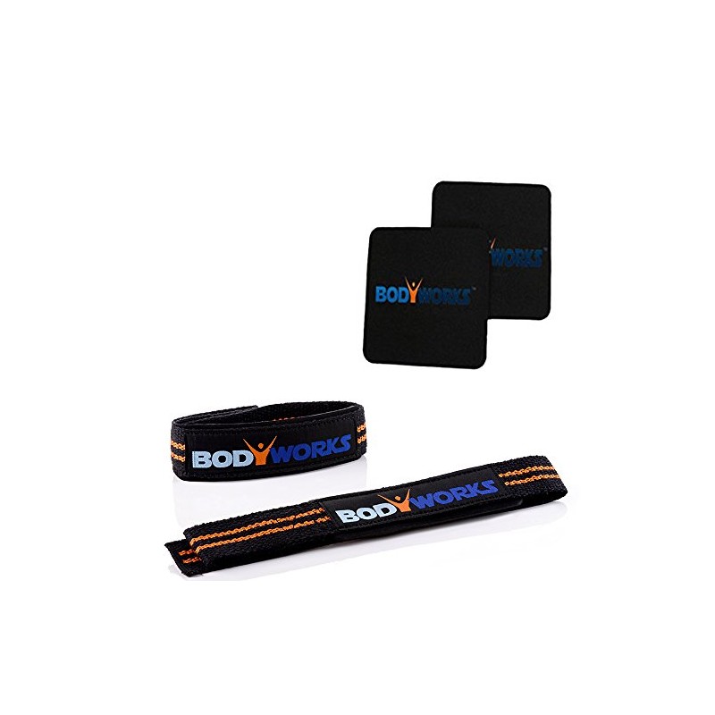 Bodyworks Bodybuilding Zughilfen Set mit Griffpolster