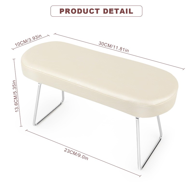 Nail Arm Rest Hand Cushion, RISVOWO PU Leather Hand Rest