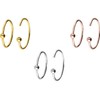 PIERCINGLINE 925 Sterling Silver Nose Piercing Ball Piercing Nose Ring