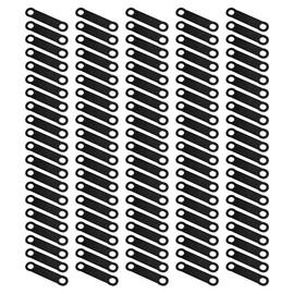 Laroal 100 Pack Clothing Hanger Strips Non-Slip Rubber Clothes Hanger Grips Clothing Strips for Wood Plastic Hangers Home Stores Use(Black 10.4 x 2cm)