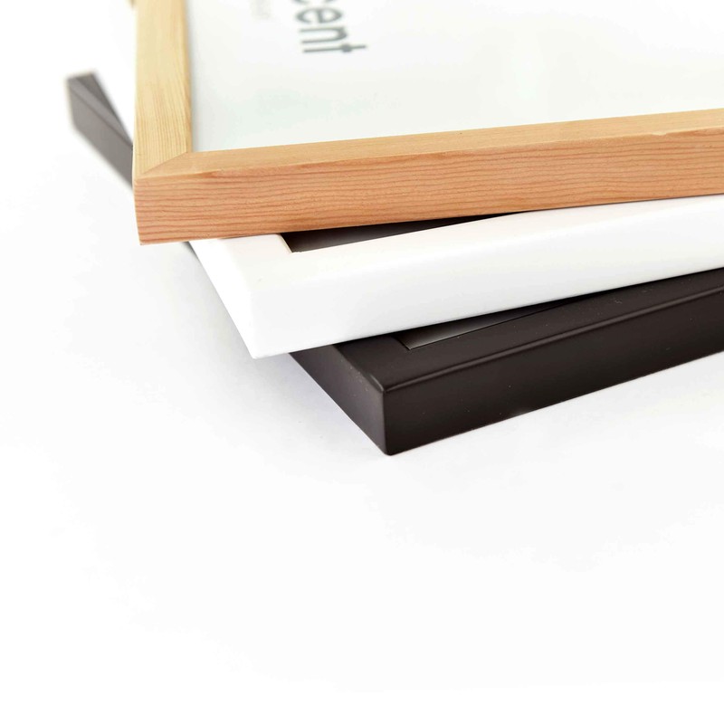 Nielsen Accent Wood Black Frame A4 - Natural Glass