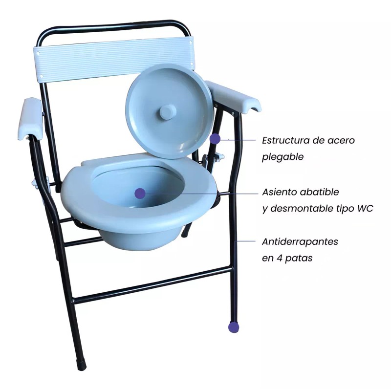 Vanlig Silla Para Baño Portatil Discapacitados Plegable Comodo Wc