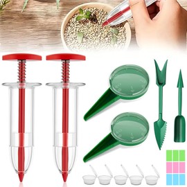 12 PCS Mini Seed Spreader, New Mini Gardening Spreaders, Mini Sowing Seed Dispenser, Reusable Handheld Small Seed Planter Tool for Tiny Seeds