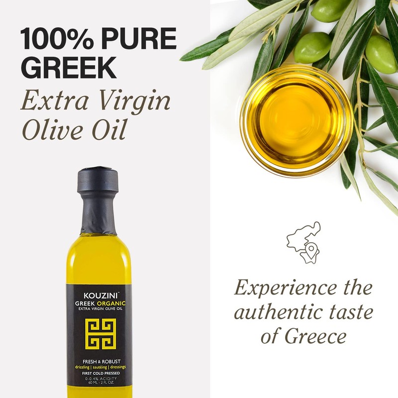 Kouzini Greek Organic 60ml 6 pack Premium Extra Virgin Olive