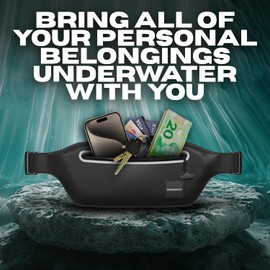 DRENCH - Funda impermeable para teléfono Bolsa transparente para conciertos. Aprobado por el estadio. Correas ajustables. Bolso bandolera y cordón. Cremallera impermeable Cremallera para