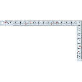 Shinwa Sokutei JIS 10035 Carpet, Wide Pita, Silver, 11.8 inches (30 cm), Front and Back of the Mark, 8 Level Scale