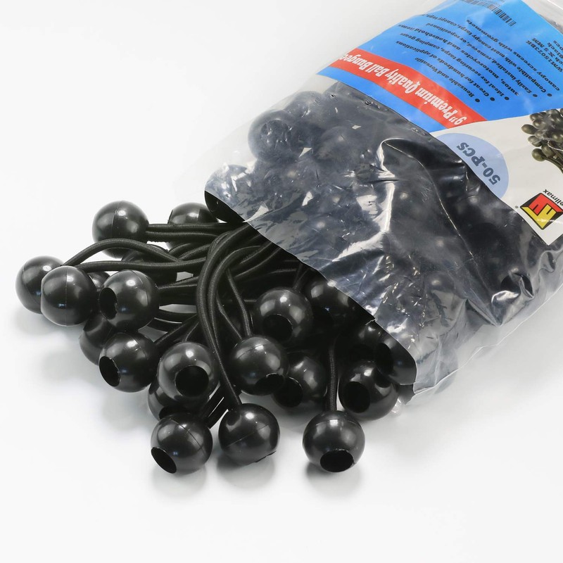 9 inch 50 Piece Heavy Duty 5mm Ball Bungee Canopy