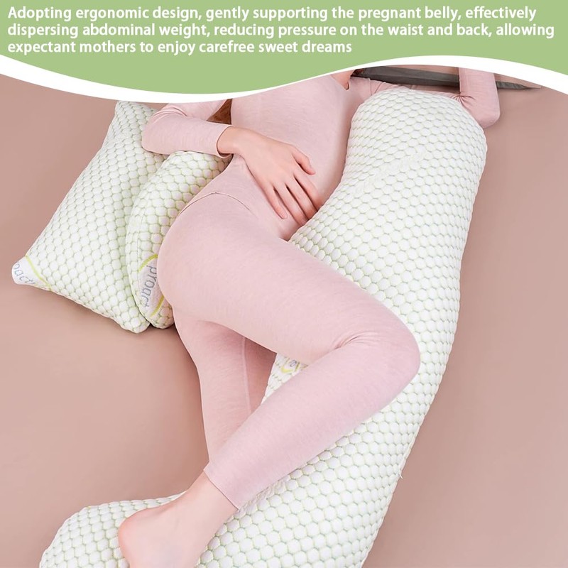 Pregnancy Pillow with Detachable & Adjustable Pillow Cover, Soft Pregnancy