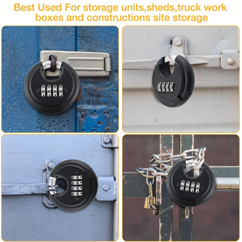 Maitys 10 Pack 4 Digit Combination Locks Stainless Steel Code