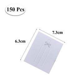 Rea&Gole 150 Pcs White Paper Hair Clip Hair Clip Display Cards Cards Cardboard for Hair Accessories Display Organizing (2.5 x 2.9 in)