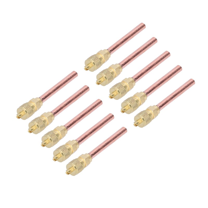10Pcs 1/4SAE HVAC Access Valve, Service Access Valve Brass Multi
