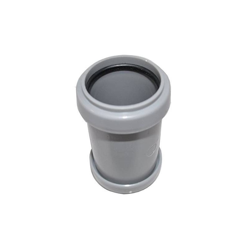 Pushfit 40mm Waste Pipe Coupling - White - Pack of