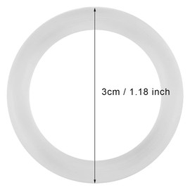 20pcs Dummy Ring Accessories, Soft Baby Dummy Holder Rings Dummy O Rings Baby Shower Gift (Transparent)