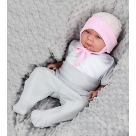 TupTam Baby First Hat with Ear Flaps Pack of 2, Rabbit Pink/White