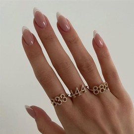 WeißFrench Press On Nails Almond Medium, KXAMELIE Acrylic Press On Nails Nude Fake Nails Youth Years with Nail Glue, Nails Sticking for Manicure