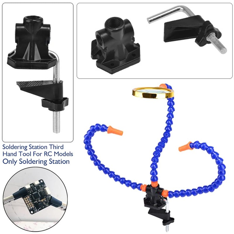 Helping Hands Soldering,Third Hands Helping Soldering Station with Desk Clamp,Simple