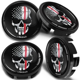 SkinoEu 4 x 65mm Wheel Centre Alloy Hub Center Caps Compatible with VW 3B7 601 171 / 6U7 601 171 Black Hubcaps CVZ 7