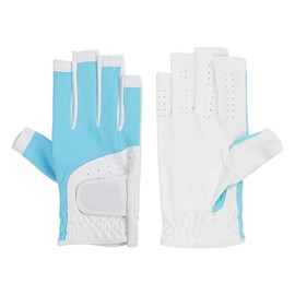 BXT Women's Fingerless Golf Gloves One Pair,Breathable Mesh Fabric Ladies Golf Rain Gloves Left Right Hand Outdoor Non-Slip Glove,Open-Finger Design,Breathable Hot Wet Weather Sweat-Absorbing