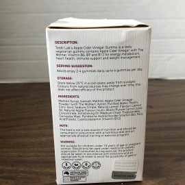 Unichi Teddi Lab Apple Cider Vinegar Gummy 60 Gummies Lemon Exp 10/26