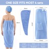 AUECOOME Spa Robe Bath wrap Towels for Women and Hair