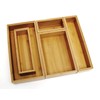 Lipper International 88005 Bamboo Wood Drawer Organizer Boxes, Assorted Sizes,