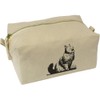 ' Siberian Cat Looking Up' Canvas Wash Bag/Makeup Case (CS00043238)