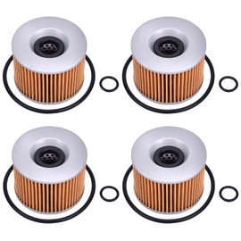 4PCS Oil Filter for KAWASAKI Ninja 250R 1986-2012, ZRX1200 R 2001-2006 for honda GL1200 Gold Wing 1984-1990 Nighthawk 550 650 CB550SC CB650SC CB350F CB400F CB500 CB550 CB650 CB750 KN-401 HF401