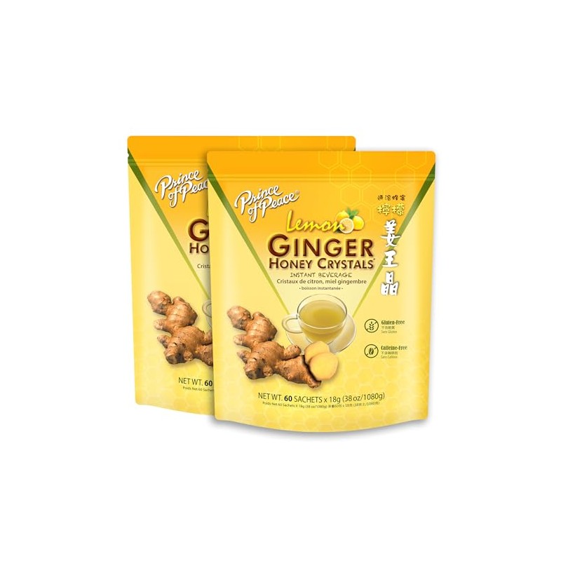 Prince Of Peace Instant Ginger Honey Crystals with Lemon, 60