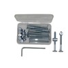 Silver Cot Bed Bolt Kit - 6mm M6 x 60mm