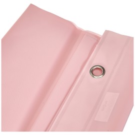 Allstar Zen Shower Curtain 120 x 200 cm Easy Care Eco-Friendly Recyclable Plastic Film Water Resistant Reinforced Perforated Strip with Rustproof Metal Eyelets Pink