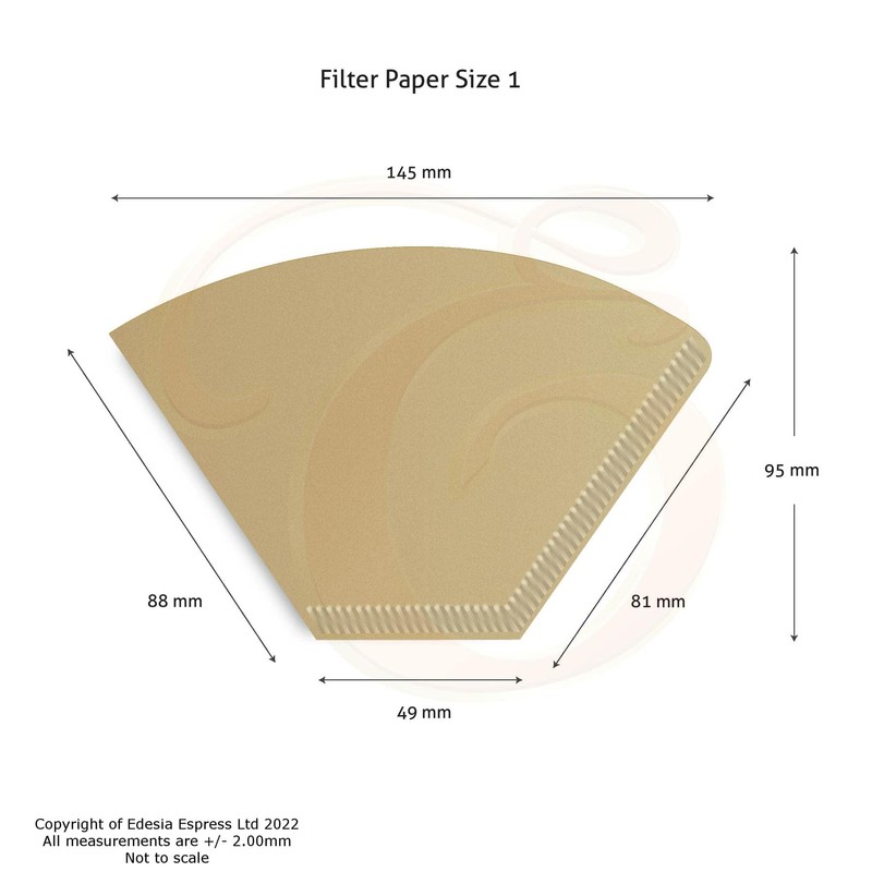 Edesia Espress Coffee Filter Bags – Unbleached – Size 1