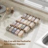 PanPanPal Spice Drawer Organizer, 4 Pack Clear Seasoning Organizer Rack,