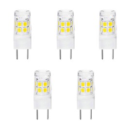 5-Pack GY8.6 G8 LED Bulb 3W, 120V 30W Halogen Replacement Bulb, Improved Version G8/GY8.6 Bi-pin Base,for Microwave Lighting, Under Counter Kitchen Lighting, Under-Cabinet Light (Daylight White6000K)