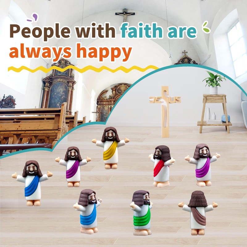 Seprochoo Little Jesus Figures Mini Jesus Figurines in Bulk Tiny