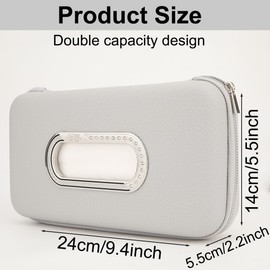Cartisen Car Tissue Holder, Sun Visor Napkin Holder, Car Visor Tissue Holder, Luxury PU Leather Backseat Tissue Case Holder (Grey)