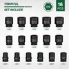 TIWINTUL 3/4 Inch Drive Impact Socket Set, CR-MO Steel, 16