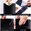 Black Monitor Memo Board Top Mount,18" Monitor Sticky Note Holder,Sticky