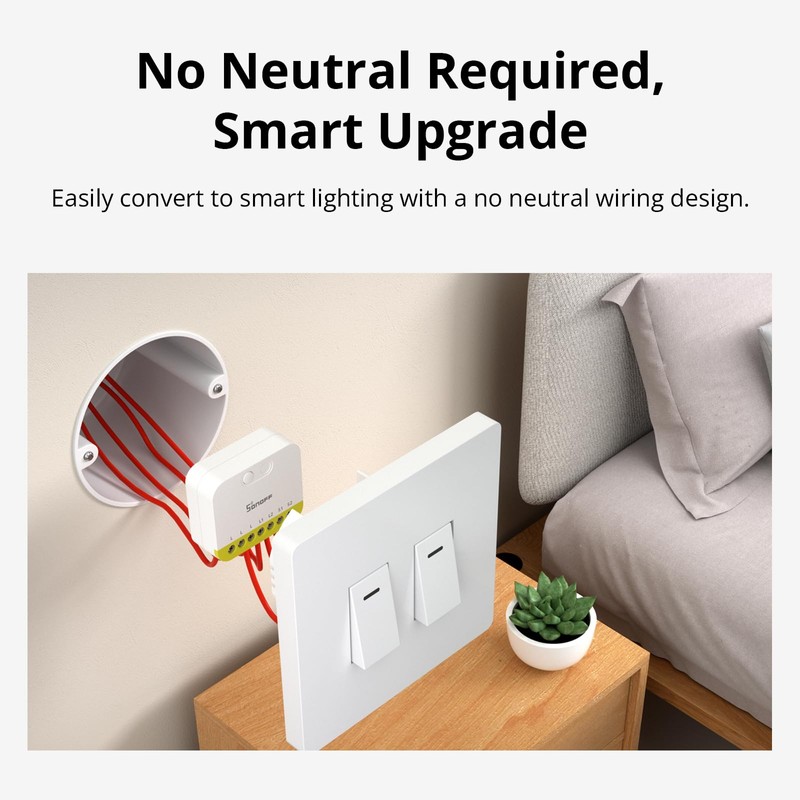 SONOFF MINI DUO-L Zigbee Smart Switch – No Neutral Wire,