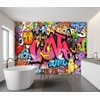 YIHWM -Street Art Graffiti Wallpaper Fabric Wallpaper Living Room Bedroom