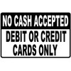 SIGNCHAT Metal Warning Sign 8x12 inches No Cash Accepted Credit