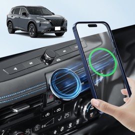 BIXUAN Nissan X-Trail T33 Smartphone Holder, 4th Generation T33 Type, Magsafe X-Trail Car Holder, Nissan T33 Smartphone Holder, Magnet, Car SNT33 Type, Smartphone Holder, Magnet, Super Strong Magnet