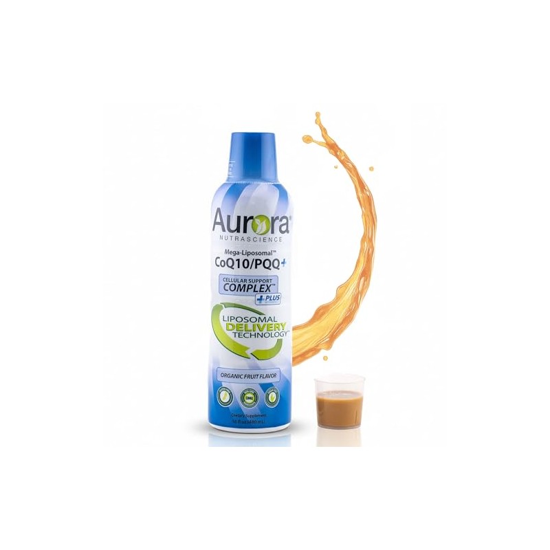 Vida Lifescience Aurora Nutrascience, Mega-Liposomal Coq10/Pqq+ Vitamina C, Sin Gluten,